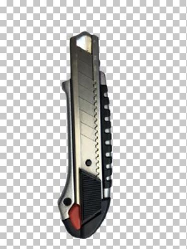 MMXX Cuttermesser 22 mm, gummierter Griff, Aluminiumgehuse, Klingenfhrung aus Metall