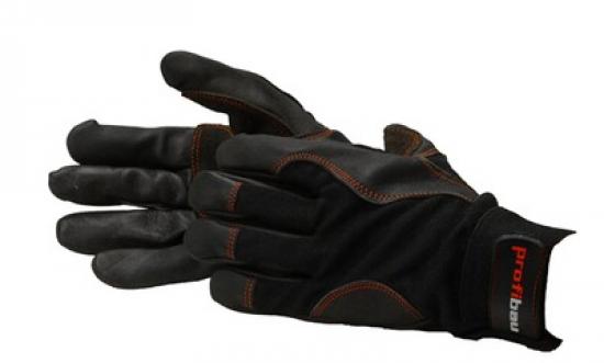 Leder-Handschuh pb, Gr. 10,  mit Logo im Bund