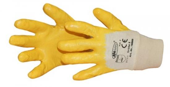 MMXX Nitril-Handschuh, Gr. 10, gelb,  Kat.2, EN388 mit Strickbund
