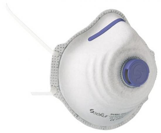 Geruchschutzmaske Mandil,mit Ausatemventil, DIN EN149:2001 FFP2/Combi/V,Pack a 12 Stück