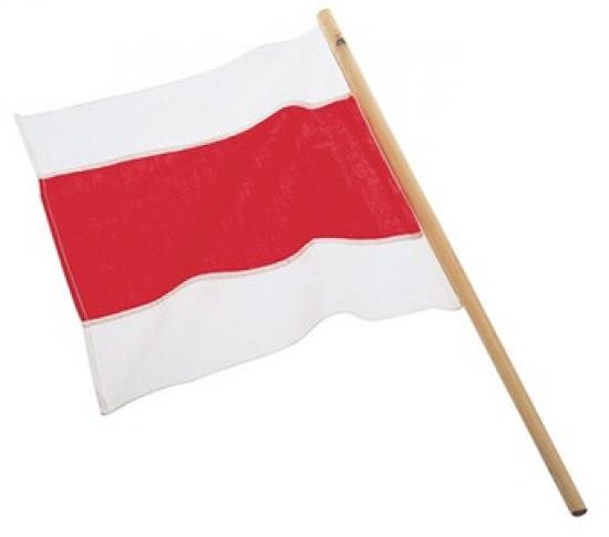 Warnflagge, weiß-rot-weiß, 500 x 500 mm