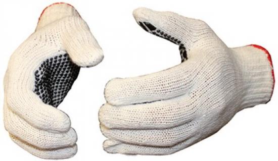 Strick-Handschuh, mit PVC-Noppen,  Gr.10, CE, Kat. 2