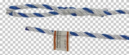 MMXX Gerüststricke, Polypropylen, weiß/blau, 2.50 m Länge, 8 mm Durchmesser