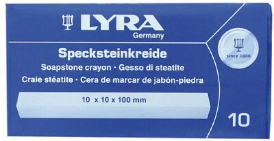 LYRA Specksteinkreide 10 x 10 x 100 mm,  10er Pack