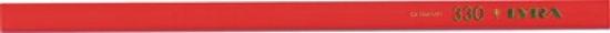 LYRA Zimmermannsstift, Vollblei, 240 mm,  flachoval, rot mit Prägung, ECO