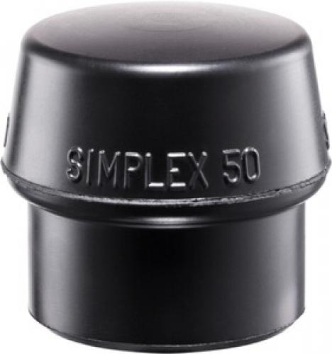 Schlageinsatz für SIMPLEX-Schonhammer,  Ø 50 mm, schwarz Gummikomposition